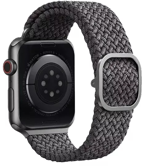Ремешок Uniq Aspen Strap Braided (44MM-ASPGRY) для Apple Watch 45/44/42 mm (Grey) купить в интернет-магазине icover