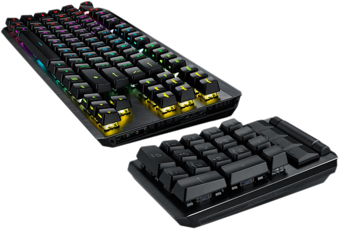 Игровая клавиатура Asus ROG Claymore II (90MP01W0-BKRA00) RX Red USB/2.4GHz (Black) купить в интернет-магазине icover