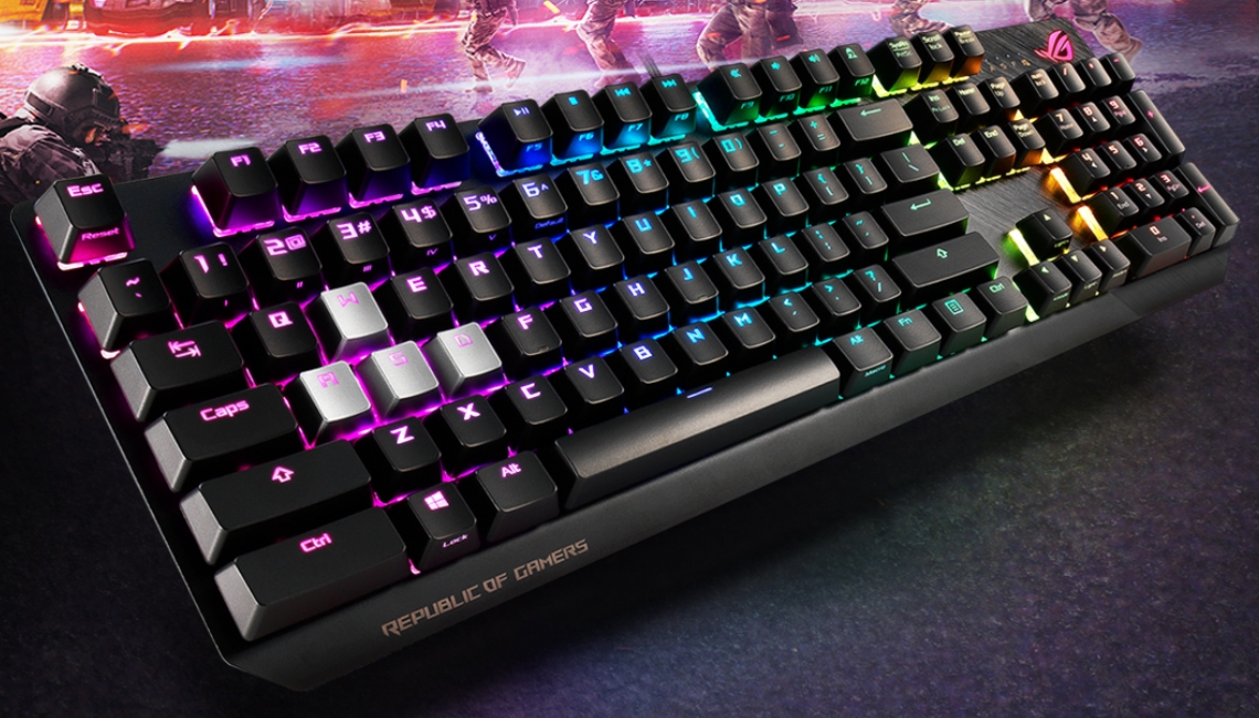 Игровая клавиатура Asus ROG Strix Scope NX Red Switches (90MP0186-B0RA00) купить в интернет-магазине icover
