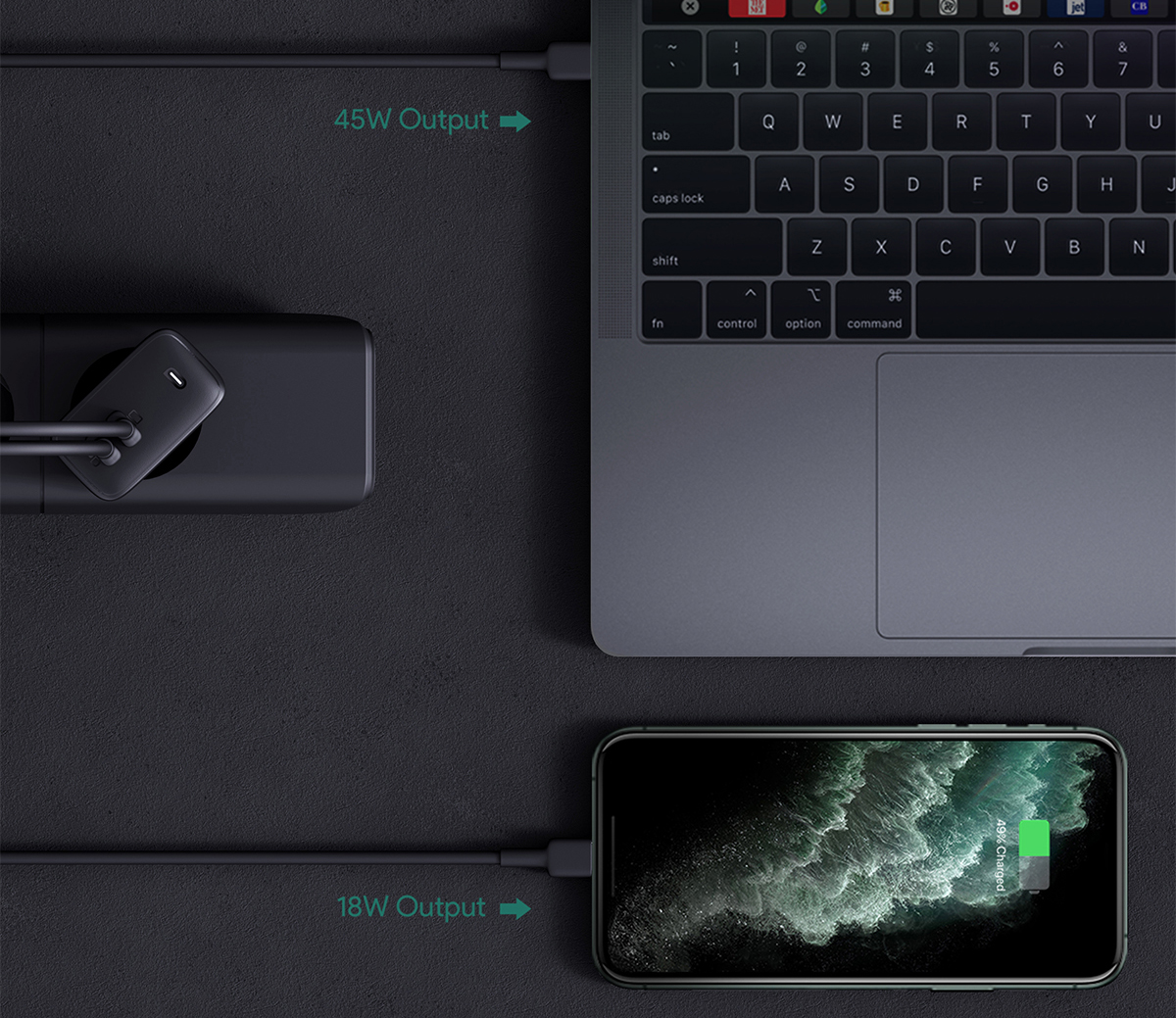 Сетевое зарядное устройство Aukey Omnia Duo PD 65W 2xUSB-C PA-B4 (Black) купить в интернет-магазине icover