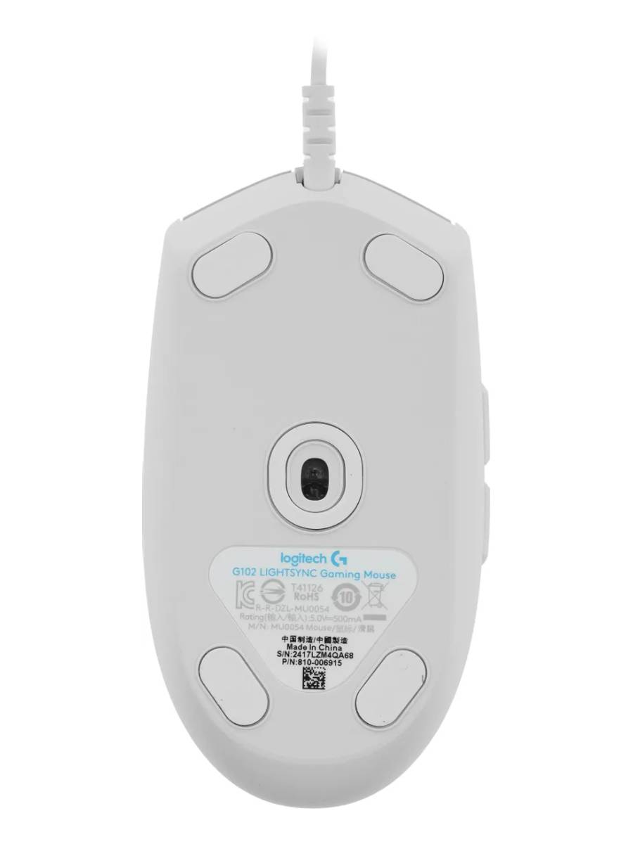Мышь проводная Logitech G102 LIGHTSYNC 910-005809 (White) купить в интернет-магазине icover