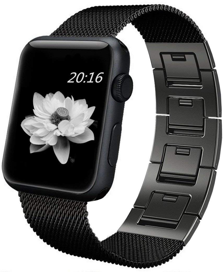 

Ремешок Pugo Top Mesh Loop для Apple Watch series SE/6/2/3/4 38/40mm (Black)