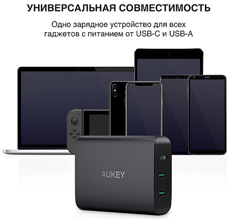 Сетевое зарядное устройство Aukey Wall Charger PD USB-C PA-Y12 (Black) купить в интернет-магазине icover
