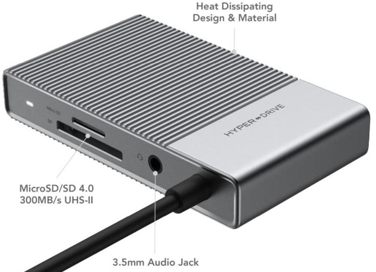 USB-хаб HyperDrive GEN2 USB-C 6-in-1 (Silver) купить в интернет-магазине icover