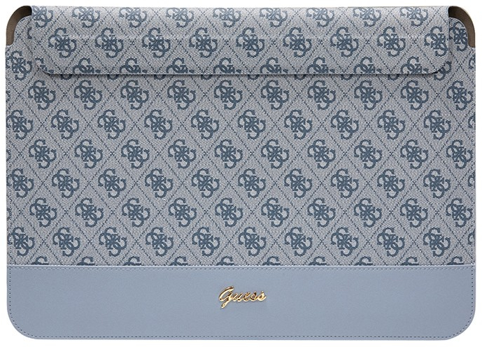 Чехол Guess Sleeve 4G Bottom stripe Metal logo для ноутбуков 13-14" (Blue) купить в интернет-магазине icover
