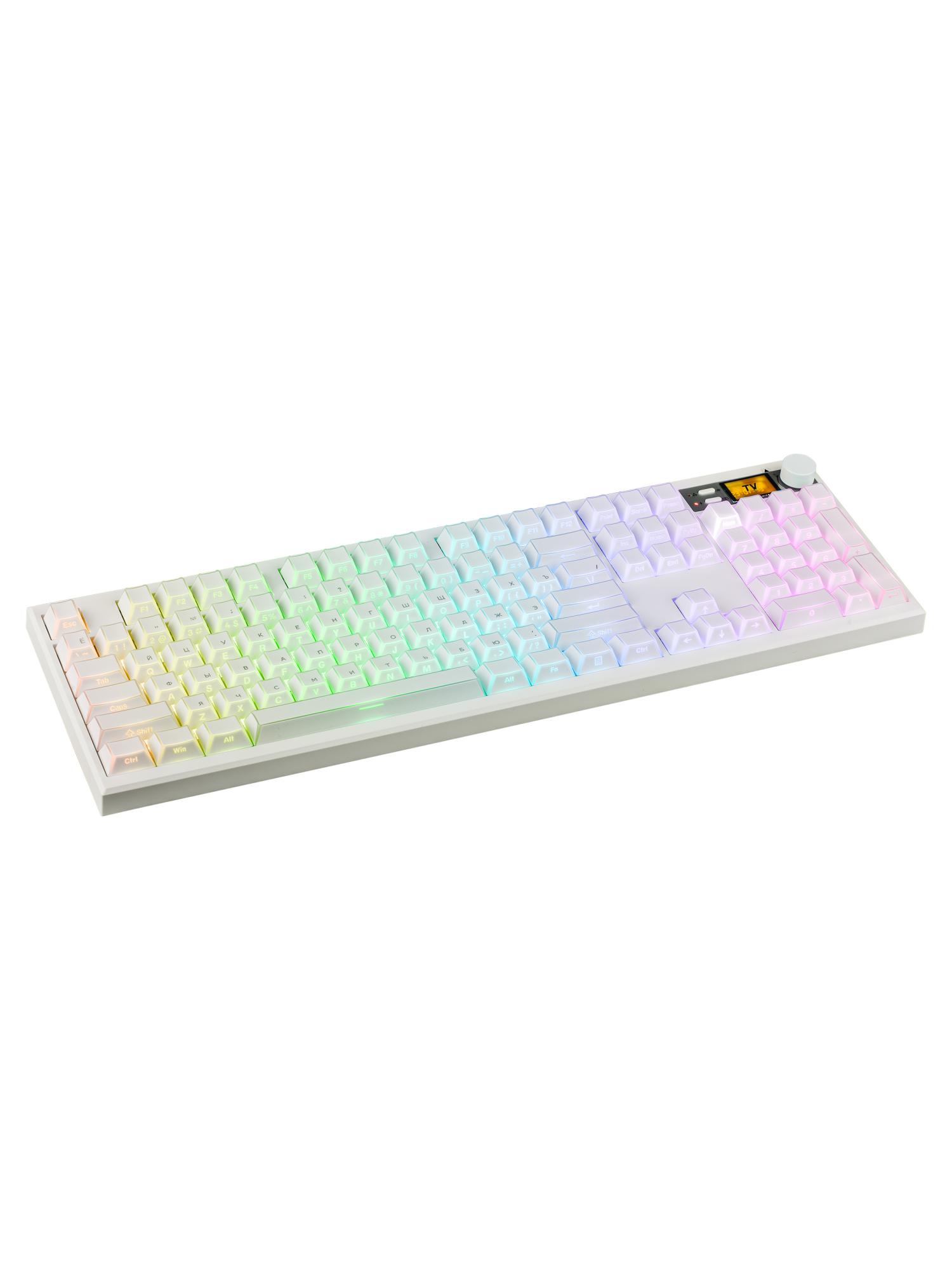 Клавиатура полноразмерная механическая Cidoo QK104PRO Silent Blue Switch (White) купить в интернет-магазине icover