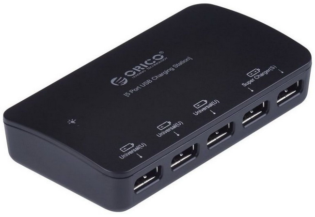 Зарядное устройство Orico DCP-5U (Black) купить в интернет-магазине icover