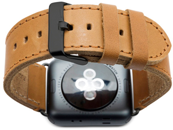 Ремешок Dbramante1928 Copenhagen Watch Strap (AW42LSSG0882) для Apple Watch 42mm (Light Saddle Brown/Space Grey) купить в интернет-магазине icover