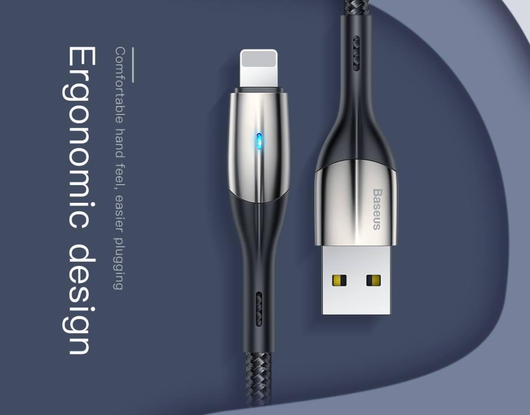 Кабель Baseus Horizontal Data Cable (CALSP-B01) USB/Lightning 1m (Black) купить в интернет-магазине icover