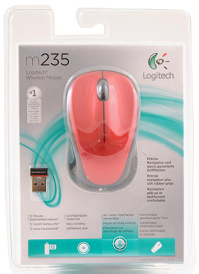 Мышь беспроводная Logitech Wireless Mouse M235 910-002496 (Red/Black) купить в интернет-магазине icover