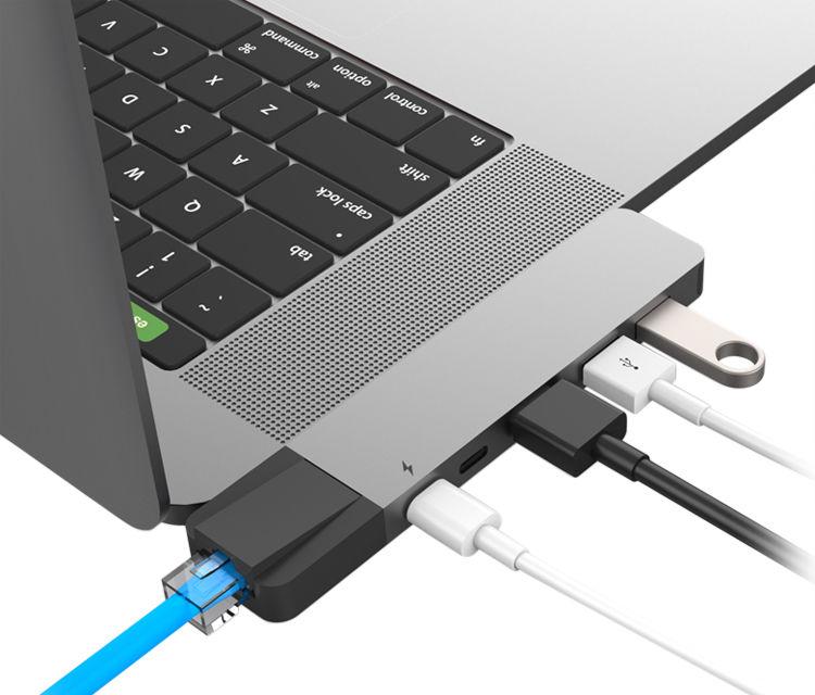 USB-хаб HyperDrive NET 6-in-2 для MacBook Pro 13/15 (Silver) купить в интернет-магазине icover
