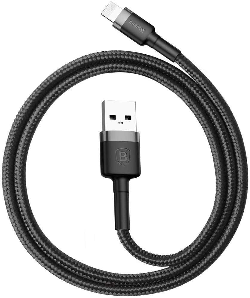 Кабель Baseus Cafule (CALKLF-CG1) USB/Lightning 2m (Grey/Black) купить в интернет-магазине icover