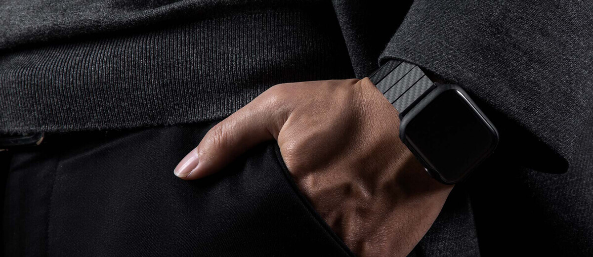 Ремешок Pitaka Carbon Fiber Modern для Apple Watch Series SE/7-1 42/44/45 mm (AWB1003) купить в интернет-магазине icover