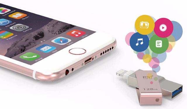 PQI iConnect mini 128Gb (6I04-128GR2001) - внешний накопитель (Gold) купить в интернет-магазине icover