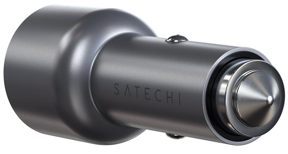 Автомобильное зарядное устройство Satechi 40W Dual USB-C PD ST-U2C40CCM (Space Grey) купить в интернет-магазине icover