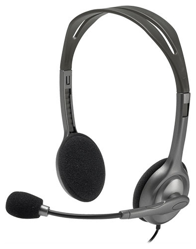 

Компьютерная гарнитура Logitech Stereo Headset H111 981-000593 (Grey)