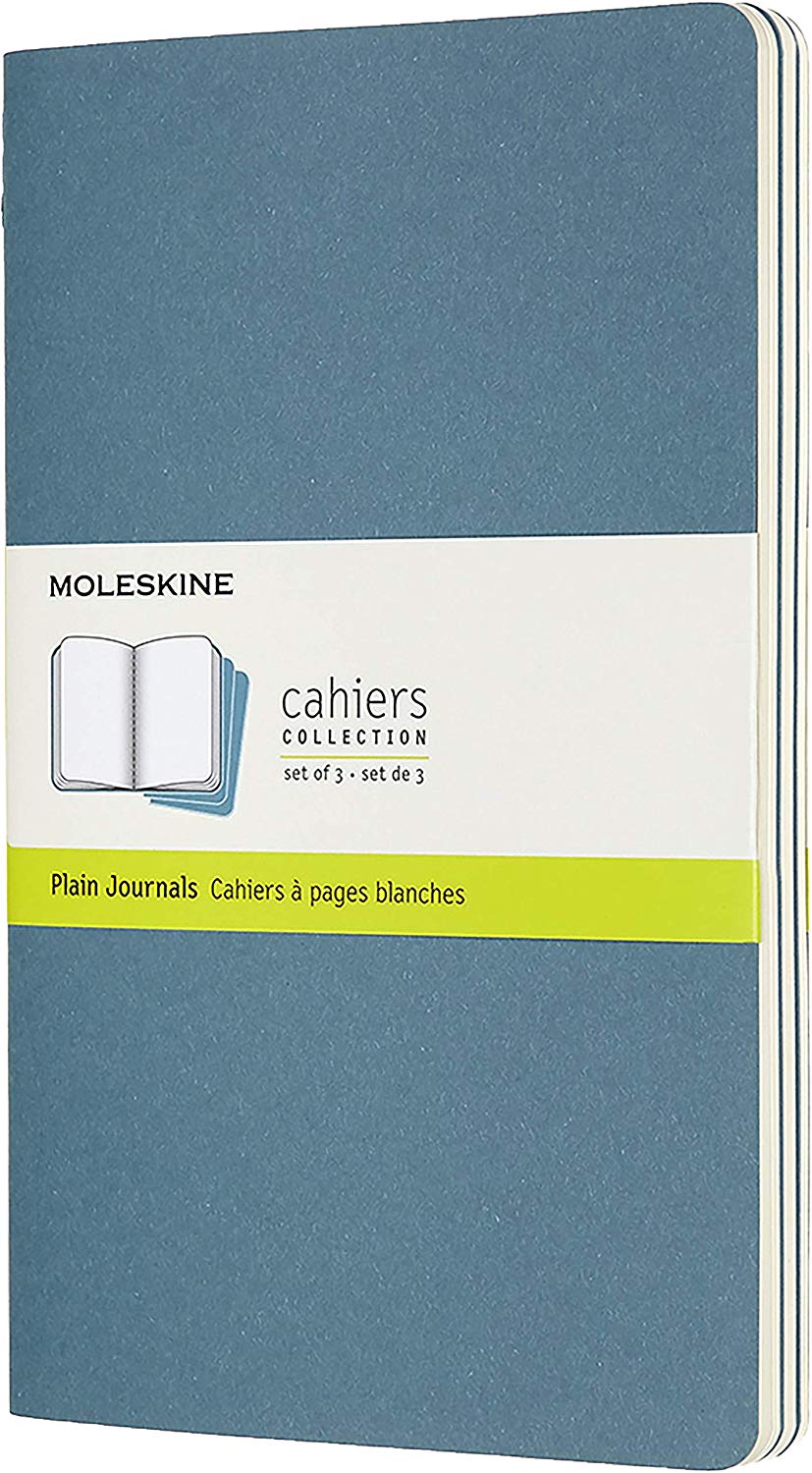 

Набор Moleskine Cahier Journal Large (CH018B44) 3 нелинованных блокнота (Brisk Blue)