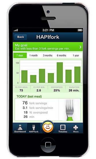 Brookstone HapiFork - умная вилка (Black) купить в интернет-магазине icover