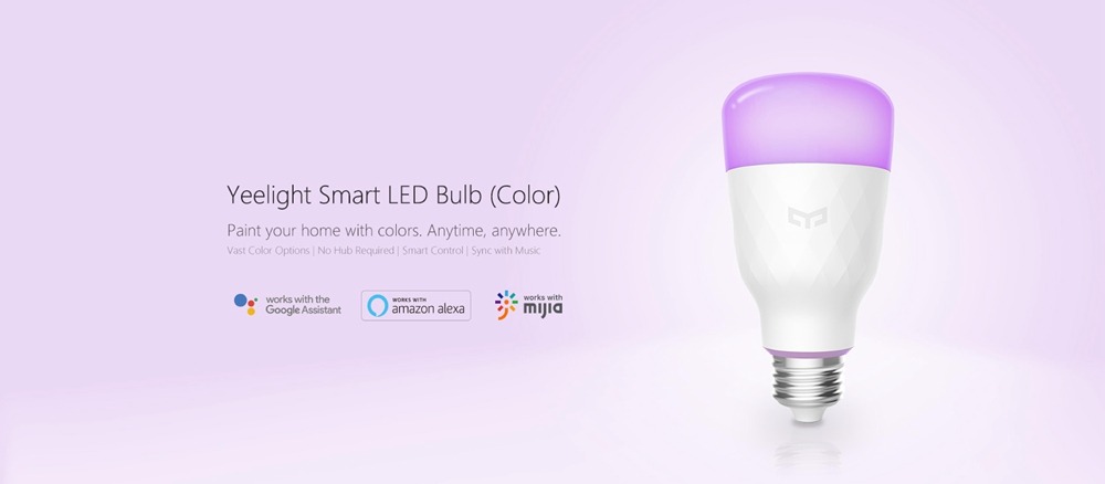 Умная лампа Xiaomi Yeelight Smart Colorful Bulb (White) купить в интернет-магазине icover