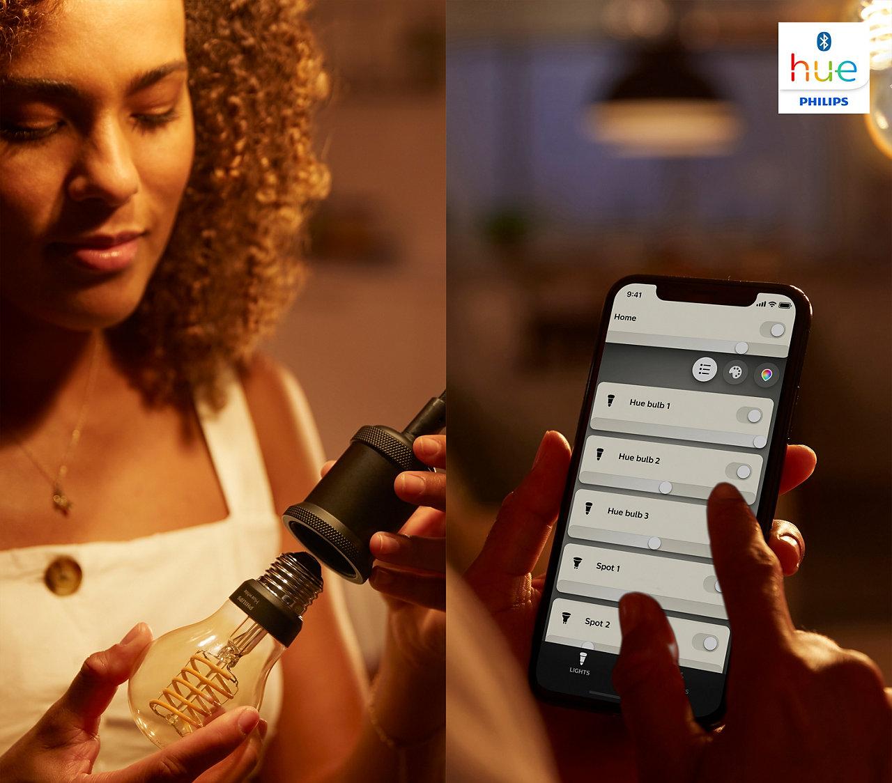 Умная светодиодная лампа Philips Hue White Bluetooth E27 (8718699688882) купить в интернет-магазине icover