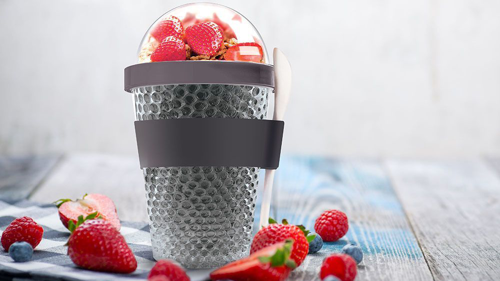 Asobu Chill yo 2 go 0.38 л - контейнер для йогурта и десертов (Purple) купить в интернет-магазине icover