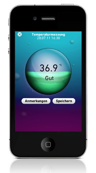 Medisana ThermoDock - термометр электронный индивидуальный для iPhone 4/4S/iPad 2/3 купить в интернет-магазине icover