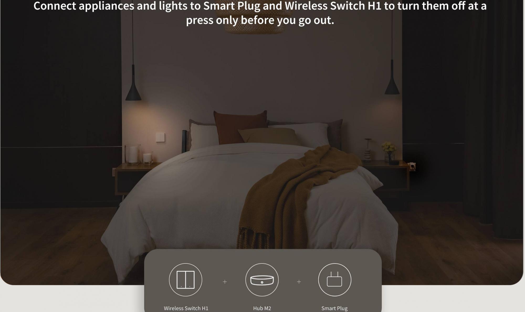Умный двойной выключатель Aqara Wireless Remote Switch H1 WRS-R02 (White) купить в интернет-магазине icover