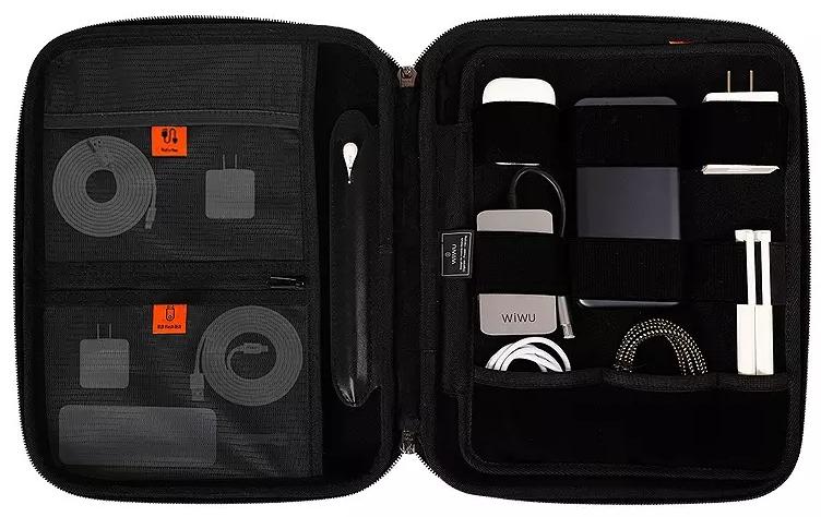 Органайзер для проводов Wiwu Parallel Hardshell Bag 8.3" (Black) купить в интернет-магазине icover