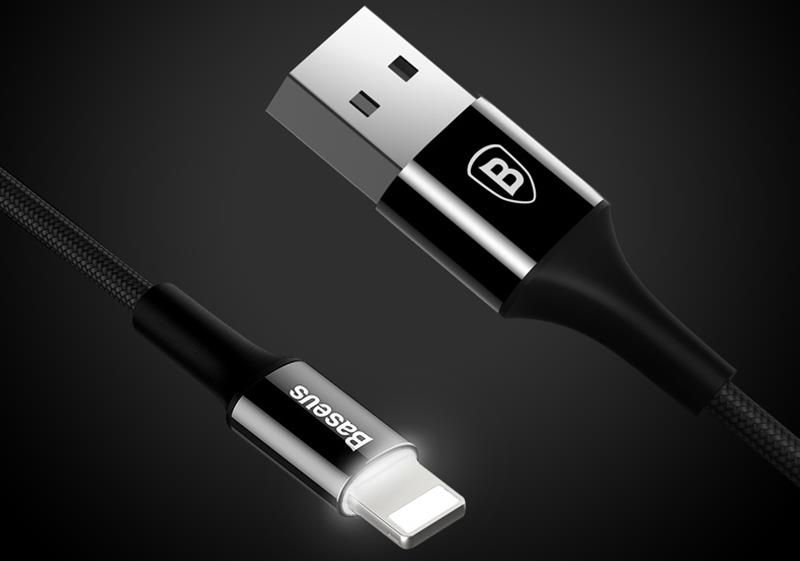 Кабель для iPod, iPhone, iPad Baseus Shining Cable with Jet metal 1m USB to Lightning CALSY-01 (Black) купить в интернет-магазине icover