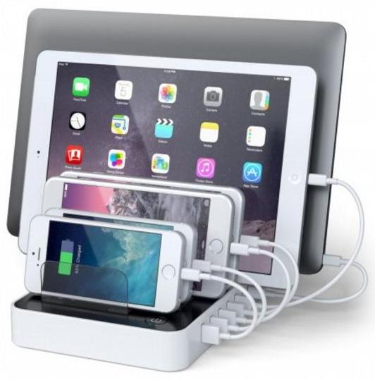 Зарядная станция Satechi 7-Port USB Charging Station Dock (White) купить в интернет-магазине icover