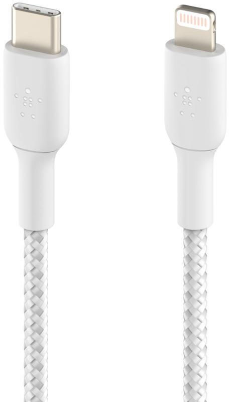 Кабель для iPod, iPhone, iPad Belkin Boost Charge USB-C/Lightning 2m CAA004bt2MWH (White) купить в интернет-магазине icover