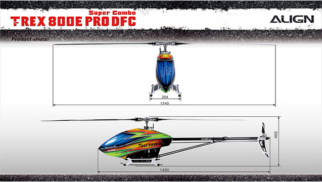 Align T-REX 800E PRO DFC Trekker Super Combo (RH80E06XT) - радиоуправляемый вертолет купить в интернет-магазине icover