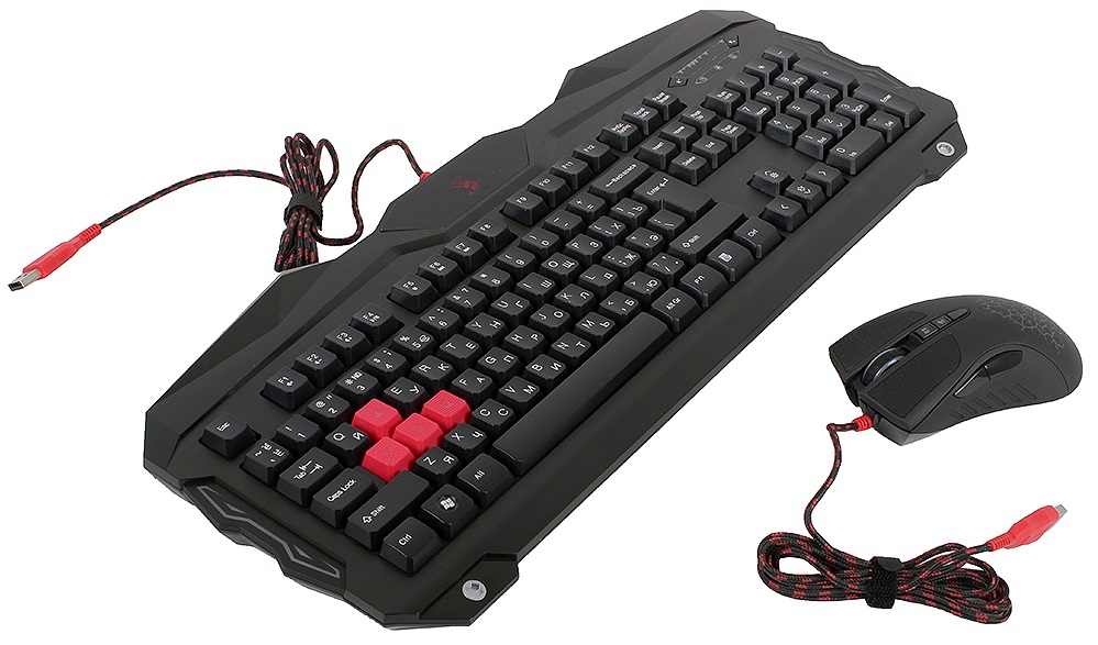 A4Tech Bloody Q2100/B2100 (Q210+Q9) - игровой комплект клавиатура+мышь (Black) купить в интернет-магазине icover