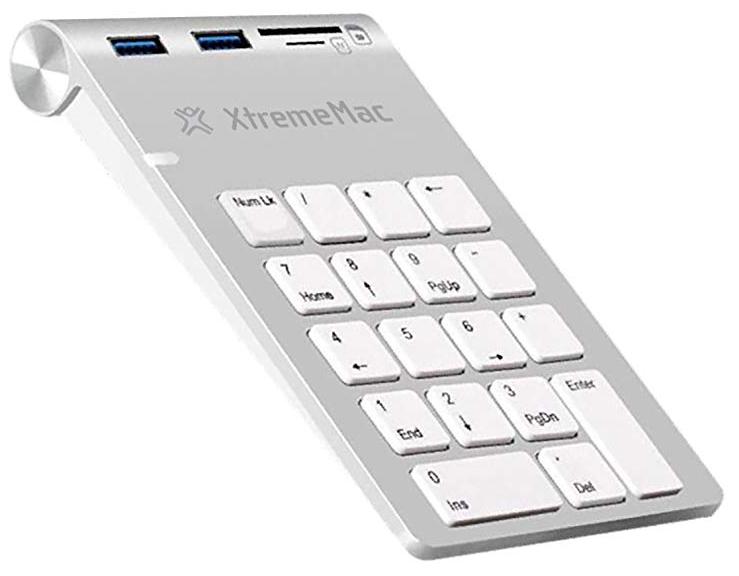 Цифровой блок Xtrememac Numpad With Hub XM-NPHUB32-CR-SLV (Silver) купить в интернет-магазине icover