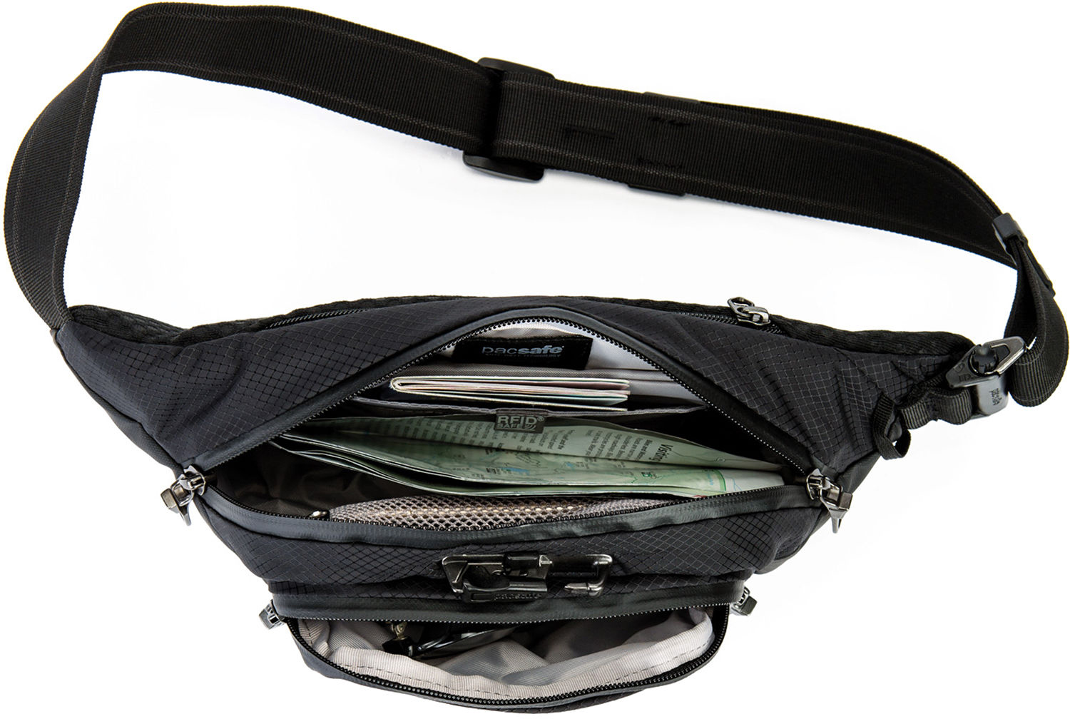 Сумка поясная Pacsafe Venturesafe X Waistpack 60500100 (Black) купить в интернет-магазине icover