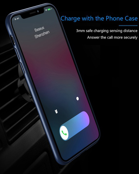 Автомобильный держатель Baseus Big Ears Car Mount Wireless Charger WXER-01 (Black) купить в интернет-магазине icover