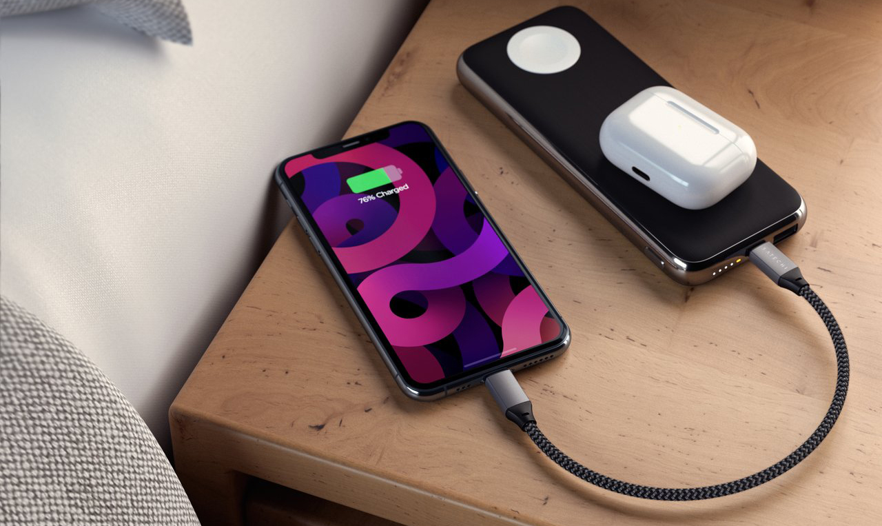 Кабель Satechi ST-TCL10M USB-C/Lightning 25cm (Space Grey) купить в интернет-магазине icover