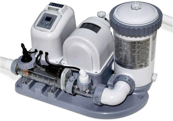 Intex Krystal Clear Saltwater System (54612) - хлоргенератор с фильтр-насосом купить в интернет-магазине icover
