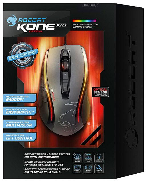 Roccat Kone XTD Optical (ROC-11-811) - игровая мышь (Black) купить в интернет-магазине icover