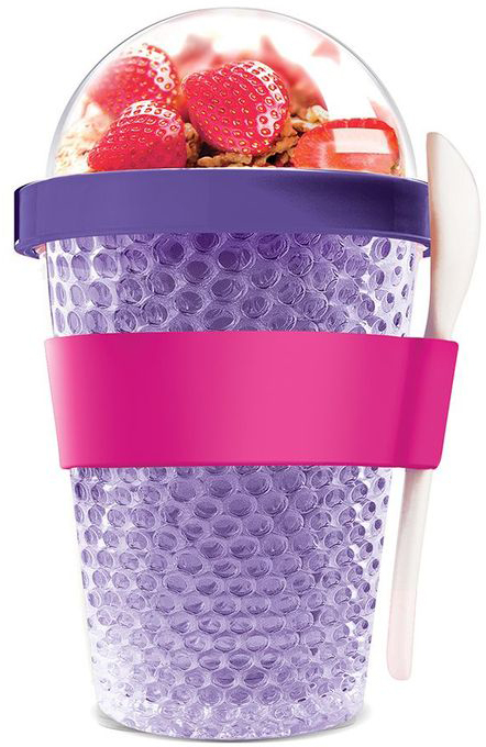 Asobu Chill yo 2 go 0.38 л - контейнер для йогурта и десертов (Purple) купить в интернет-магазине icover
