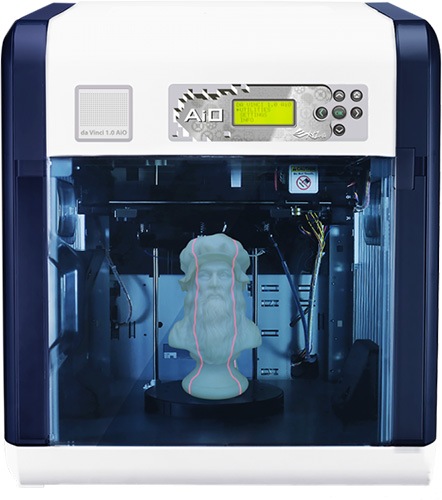 XYZ Printing da Vinci 1.0S AiO - принтер для 3D печати (Grey/Blue) купить в интернет-магазине icover