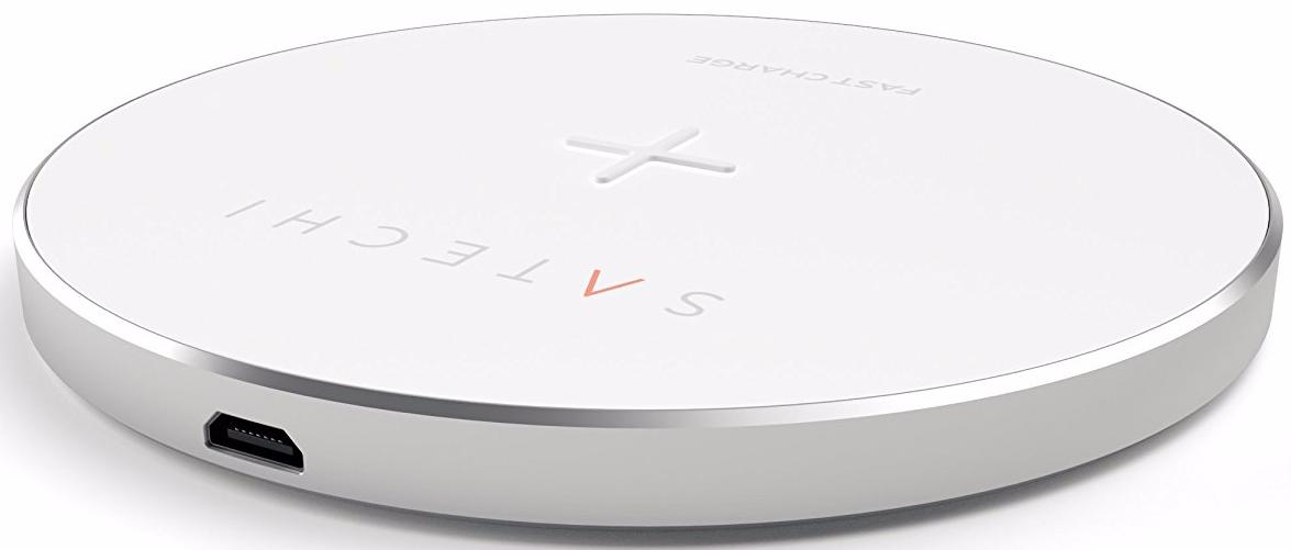 Беспроводное зарядное устройство Satechi Wireless Charging Pad (ST-WCPS) для iPhone 8/ 8 Plus/ X (White) купить в интернет-магазине icover