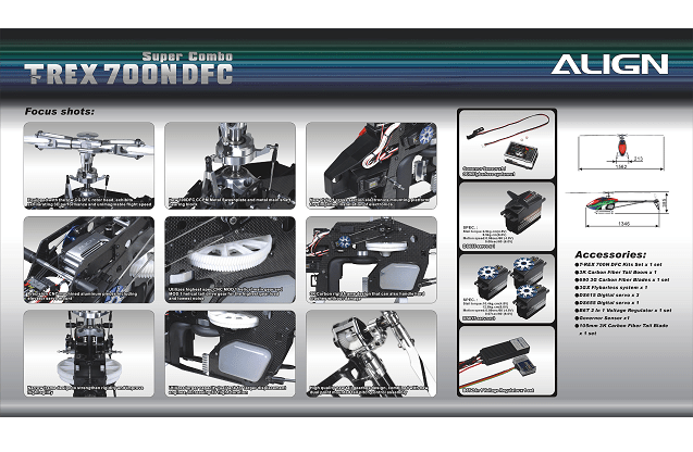Align T-Rex 700 Nitro DFC Super Combo GPro (RH60N01AT) - радиоуправляемый вертолет купить в интернет-магазине icover