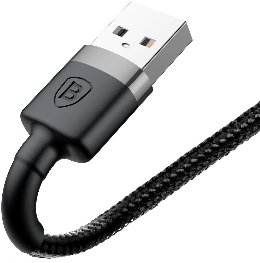 Кабель Baseus Cafule (CALKLF-CG1) USB/Lightning 2m (Grey/Black) купить в интернет-магазине icover