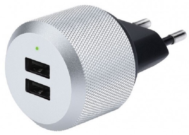 Сетевое зарядное устройство Just Mobile AluPlug AC Adapter PA-168EU (Silver) купить в интернет-магазине icover
