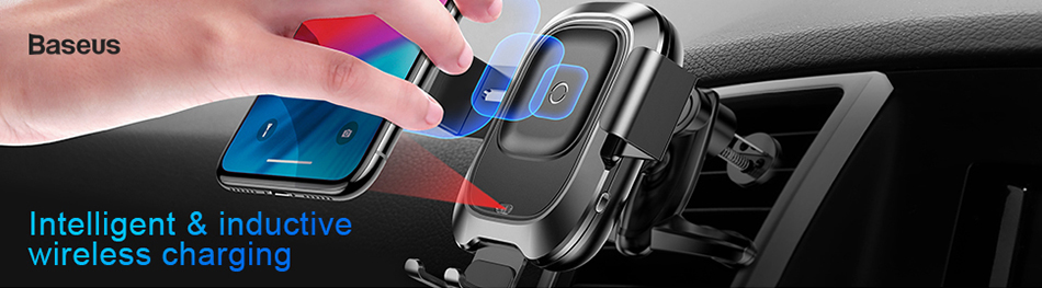 Автомобильный сенсорный держатель Baseus Smart Vehicle Bracket Wireless Charger (WXZN-01) для смартфона (Black) купить в интернет-магазине icover