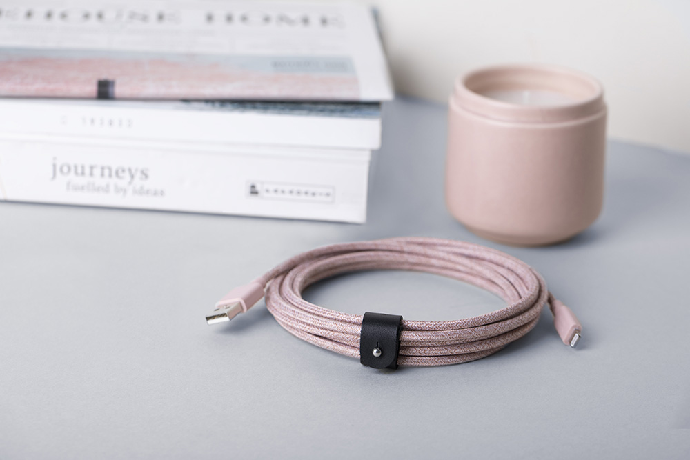 Кабель для iPhone, iPad Native Union Belt Cable (BELT-KV-L-ROSE-3) USB to Lightning 3m (Pink) купить в интернет-магазине icover