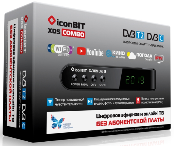 ТВ-приставка iconBIT XDS COMBO WiFi (Black) купить в интернет-магазине icover