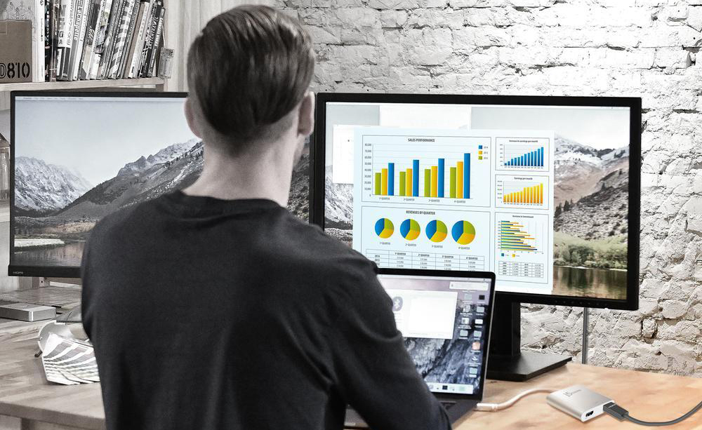 Переходник j5create Multi-Monitor Adapter (JUA365) USB 3.0 to Dual HDMI (Silver) купить в интернет-магазине icover