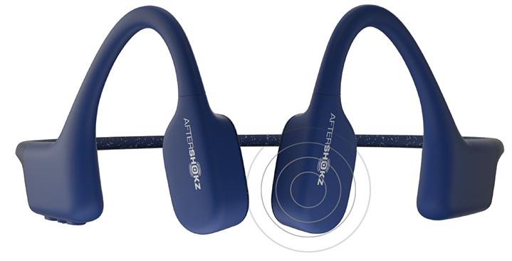 Водонепроницаемые наушники со встроенным плеером AfterShokz XTRAINERZ (синие) купить в интернет-магазине icover